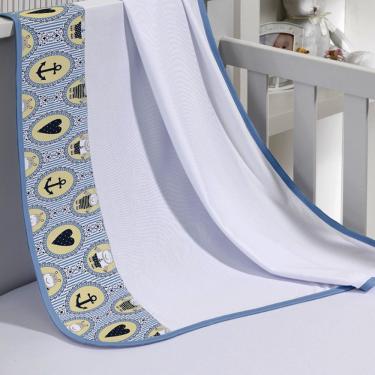 Imagem de Cueiro Simples Tecebem Baby Nino Malha Estampado Kinder Azul