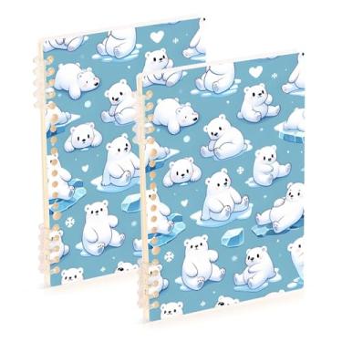 Imagem de Burbuja Cadernos com nome, papel pautado universitário A5 com 60 folhas, fichário para escritório, 2 unidades