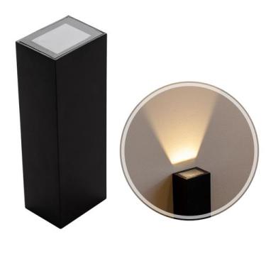 Imagem de Arandela FOCUS Slim Facho Duplo LED 5W 3000K IP65 9773 Preta GAYA ST29