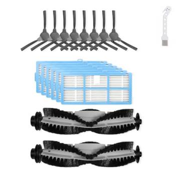 Imagem de Escova principal + escova lateral + filtro HEPA, compatível com o aspirador robô Ionvac Robo Vac 2000 - Acessórios e peças de reposição para aspirador robô(Set 13)