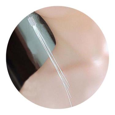 Imagem de Brinco Feminino Franja Longo Strass Prateado Casamento Festa - anjo da