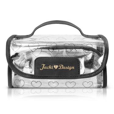 Imagem de Necessaire Rocambole Transparente Jacki Design - Love Preto