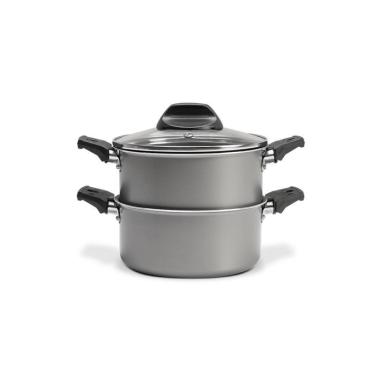 Imagem de Cozi-Vapore Brinox Cor & Vapor Prata 16 Cm - Cozinha No Vapor Com Pouco Ou Nenhum Óleo Prata