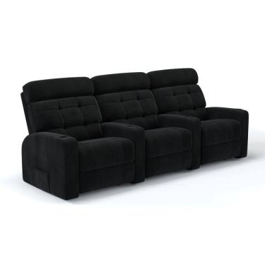 Imagem de  Sofá 3 Lugares Reclinável Manual Linha Cinema Em Bouclé