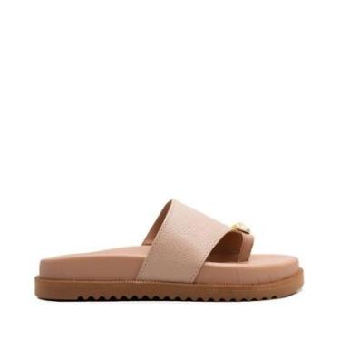 Imagem de Rasteira Papete Unique Couro Bege-Feminino