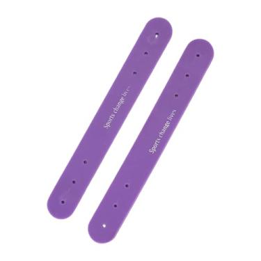 Imagem de TOPINCN 2 Peças de Tiras de Espora para Homens e Mulheres Cowboy, Tiras de Bota de Espora TPE Ajustáveis ​​para Equipamento de Equitação, Bota Alta na Coxa de Camada única (Roxo)