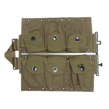 Imagem de Cinto de carregador US WWII BAR M1937 para rifle automático Browning / M16 - 20 revistas redondas (OD nº 3 verde)
