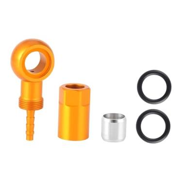 Imagem de simhoa Conjunto de conexões para freio hidráulico de bicicleta, incluindo o conector banjo, a manga oliva para mangueira de freio a disco e o inserto para, Ouro