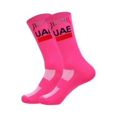 Imagem de Meias De Ciclismo Unissex Adulto Brancas Leves Em Malha Antiderrapante