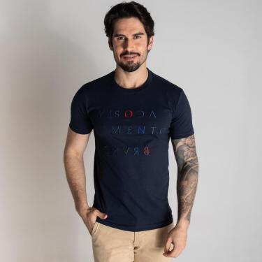 Imagem de Camiseta Acostamento Eselhada Azul Marinho-Masculino