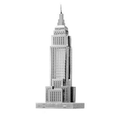 Imagem de Mini Réplica de Montar ICONX 3D Metal Model Kit, Quebra-Cabeça Empire State Building