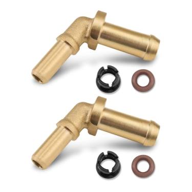 Imagem de Kit de conector de tubo de saída de água de termostato de 2 peças LR049990 Apto para Jaguar para Land Rover Substitui LR049989 LR045237 C2Z28467