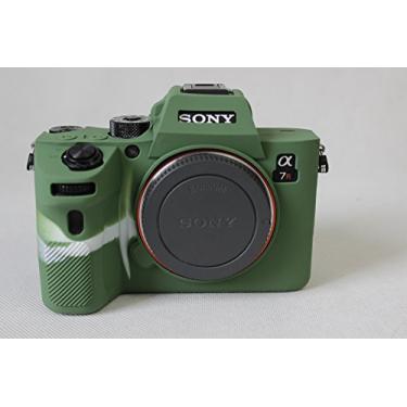 Imagem de Capa para A7R III, BolinUS Fullbody ultrafina, leve, de borracha, macia, de silicone, capa para Sony A7R III, Verde