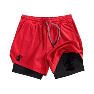 Imagem de Shorts Masculinos De Secagem Rápida Para Corrida Com Bolso Para Celula