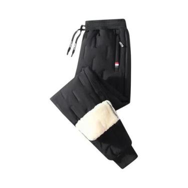 Imagem de Calças De Moletom Masculinas Largas Com Cintura Elástica E Cordão, Que