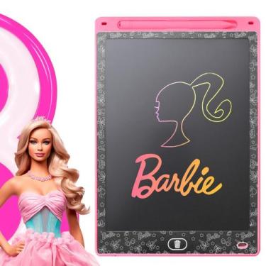 Imagem de Lousa Mágica LCD infantil rosa barbie LED tablet + caneta - Orizom