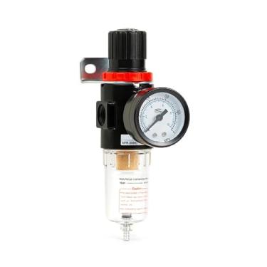 Imagem de AFR2000 1/4 pneumático para compressor de ar separador de água e óleo regulador de pressão 1 peça (AFR2000 e 8 mm, filtro de fibra)