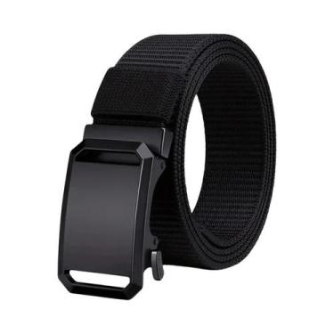 Imagem de Cinto Tático Masculino De Lona Com Fivela Automática Para Uso Casual, 