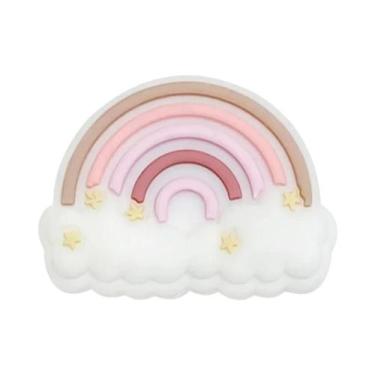 Imagem de Contas De Silicone Arco-Íris Para Mordedor, Prendedor De Chupeta, Segu
