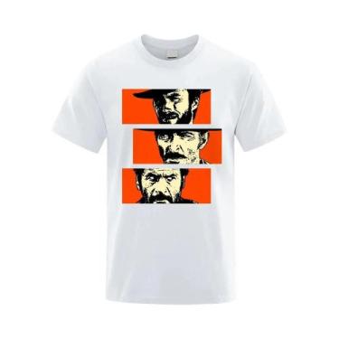 Imagem de Camiseta Unissex De Algodão Oversized Blondie Angel Eyes Tuco Cowboy t