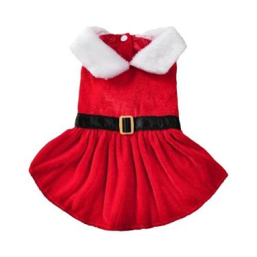 Imagem de Vestido De Natal Para Cães Pequenos E Gatos, Saia Princesa Vermelha Pa