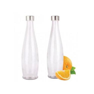 Imagem de Jogo Garrafa de Vidro Acqua Transparente com Tampa 1Litro 2 Unidades -