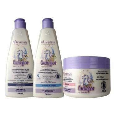 Imagem de Kit Arvensis Cachos Infantil Condicionador Mascara Ativador