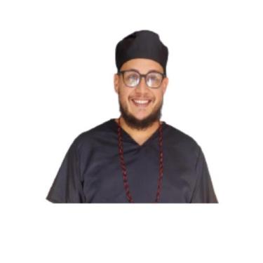 Imagem de Ekete Umbanda Candomblé  Quipá Chapéu Gorro Touca Roupa de Umbanda  - 