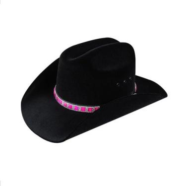 Imagem de Chapéu Country Feminino Infantil Faixa Brilho Boiadeira - Chapéus Mund