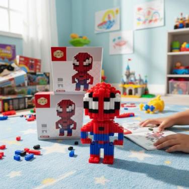 Imagem de Bloco Mágico de Montar Homem Aranha Personagem Herois Marvel - Marvel 