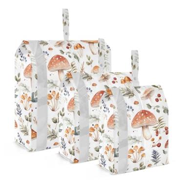 Imagem de xigua Cubos coloridos de embalagem de cogumelos para viagem, organizadores de bagagem leves, conjunto de viagem, à prova d'água, cubos de compressão para acessórios de viagem, 3 pacotes