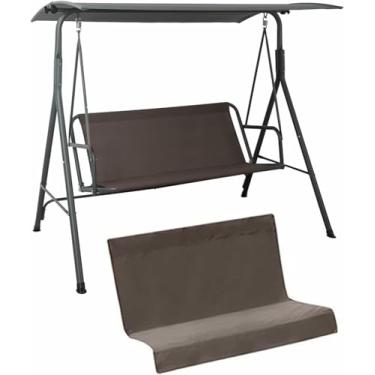 Imagem de Capa de substituição para balanço de pátio de 2/3 lugares, capa impermeável e resistente em tecido Oxford 600D para assento de balanço, capas para almofadas de balanço, para balanço de jardim/pátio~/