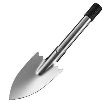 Imagem de Espátula manual de aço inoxidável, espátula de jardim resistente e pá com ferramentas manuais - Pequena ferramenta de escavação resistente à ferrugem para capina, transplante, plantio e trabalho no