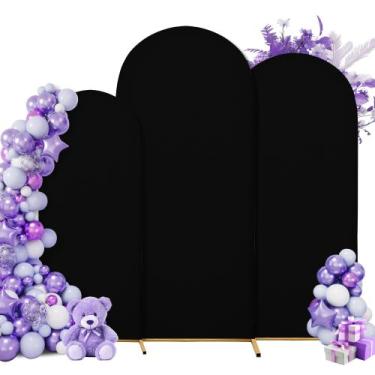 Imagem de Conjunto de capas Arch Backdrop SUKAIKEQA Spandex Wedding (2,2 m, 2 m,