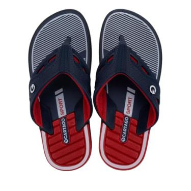 Imagem de Chinelo Infantil Masculino de Dedo Dallas 12216 Anatômico Antiderrapante Leve para Praia Piscina e Dia a Dia (Azul/Vermelho, BR, Criança de 9 a 12 anos, Faixa Numérico, 32, 33)