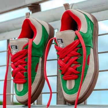 Imagem de Tênis Skate Crossfit Casual Cano Baixo Lifestyle Vortex Verde (Verde, BR, Adulto, Numérico, 39)