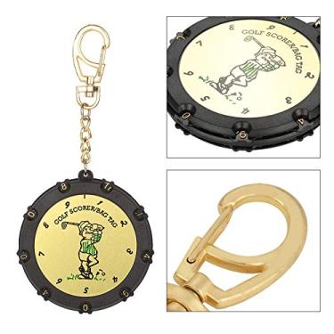 Imagem de Aoresac Acessórios de Golfe Contador de Pontuação 18 Furos Stroke Shot Number Wheel Clip Chaveiro, Acessório Rastreamento Pontuação Fácil para Entusiastas Golfe, Com Clipe,