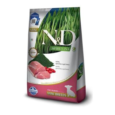 Imagem de Ração Seca ND Spirulina Suíno e Goji Berry para Cães Filhotes de Raças