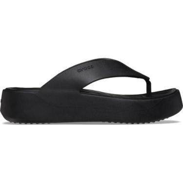 Imagem de Chinelo crocs getaway plataform flip black, 36, Black