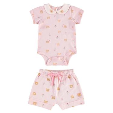 Imagem de Conjunto Bebê Menina Body/Short Up Baby Rosa Ursinha-Feminino