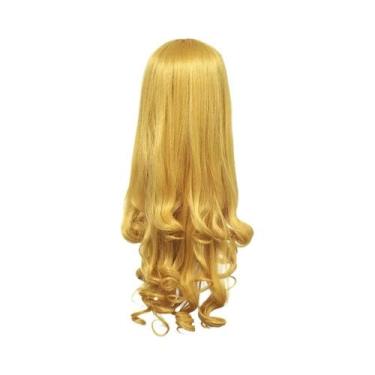 Imagem de Fantasia De Princesa Dourada Para Meninas Vestido De Festa De Aniversá