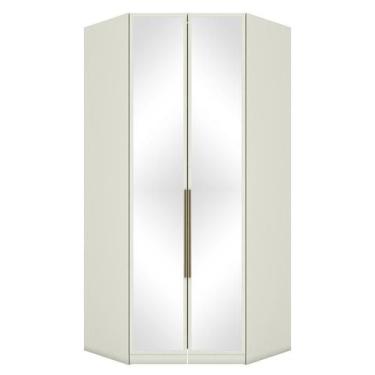 Imagem de Guarda Roupa Modulado Canto Closet Seletto 2 Portas Areia com Espelho 