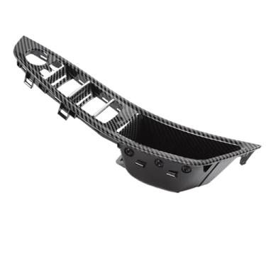 Imagem de Lhd rhd substituição interior maçaneta da porta interna unidade principal puxar guarnição capa Compatível com bmw série 5 (f10/f11) 520i, 523i, 525i(RHD Carbon Fiber)
