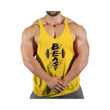 Imagem de Camiseta De Algodão Masculina Para Fitness, Regata De Verão Para Muscu