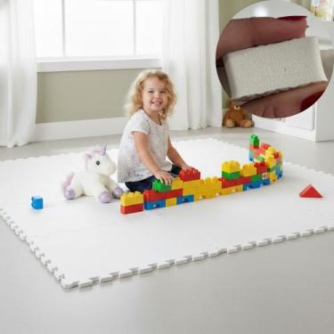 Imagem de KIT 12 Placas Tapete Tatame EVA 50x50cm 20mm 24 Bordas Emborrachado Ex