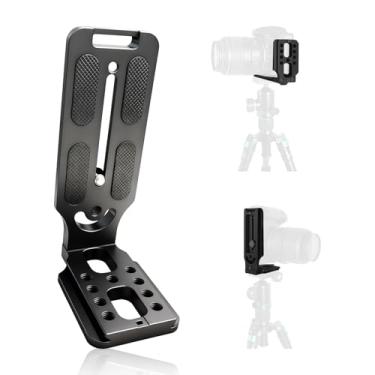 Imagem de Wokyo Câmera DSLR Suporte L Tripé de comutação horizontal vertical placa de liberação rápida ação câmera de segurança adaptador de montagem Gimbal estabilizador tripé monopé