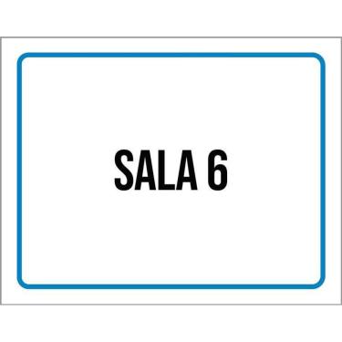 Imagem de Kit 3 Placas Ambiente Sinalização Setor Sala 6