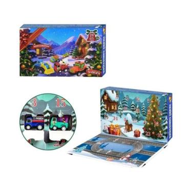 Imagem de Calendário De Contagem Regressiva De Natal De 24 Dias Com Carrinhos De