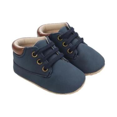 Imagem de Sapatos De Caminhada Antiderrapantes De Couro Com Sola Macia Para Bebê