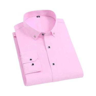 Imagem de Camisa Social Masculina Slim Fit De Manga Longa Com Punho Duplo Casual